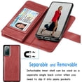 thumbnail image 4 of Galaxy S20 FE Case, S20 FE 5G Wallet Case, Samsung Galaxy S20 FE PU Leather Case, Tekcoo Luxury Cash Credit Card Slots Holder Carrying Folio Flip Cover Hard Case Kickstand & Strap, 4 of 7