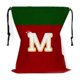 thumbnail image 2 of Bolsa de regalo navideña con cordón, 26 letras, poliéster rojo, 30 x 38 cm | Bolsa reutilizable para dulces navideños, pequeña bolsa para envolver regalos, organizador de decoración festiva, 2 of 6