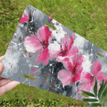 thumbnail image 5 of 1 Pcs 2D Flat License Plate Covers & Frames, Pink Flowers on For Decorative Front, Waterproof For Decoration Aluminum License Plate Covers & Frames Cover For Men Women, 12" X 6", 5 of 6
