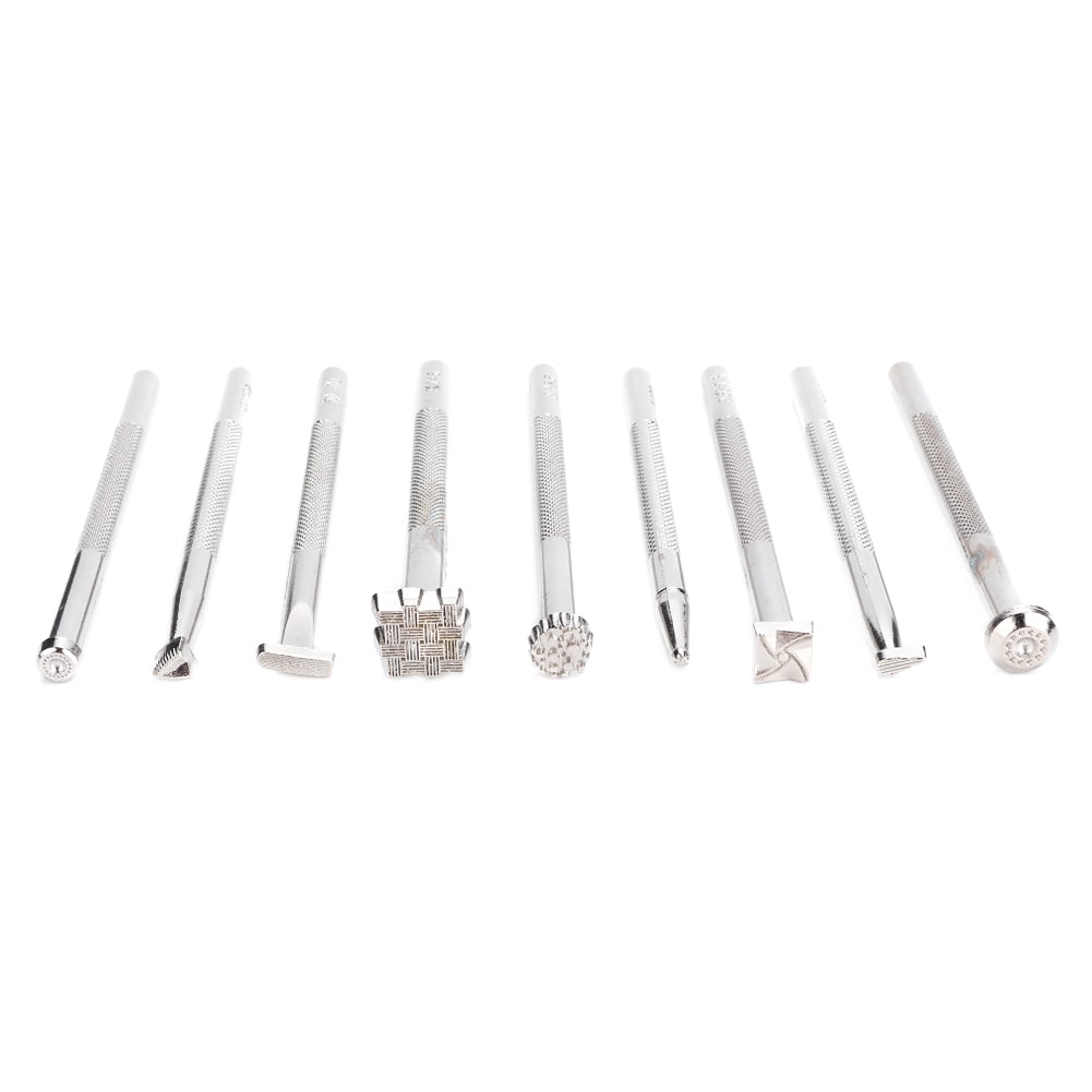 Engraving & Embossing Tools for Unique Patterns and Carvings 9PCS Leather Crafting Set