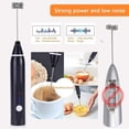 thumbnail image 4 of Milk Frother, Rechargeable Handheld Electric Whisk Coffee Frother Mixer with 2 Stainless Whisks, Milk Foam Maker for Cappuccino, Latte, Bulletproof Co, 4 of 4