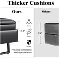 thumbnail image 5 of Kinbor Waiting Room Chairs - Modern Upholstered Office Guest Bench, Couch with Thickened Cushion for Guest Reception Room Barber Lobby Salon Conference Room (Black, 6-Seater), 5 of 9