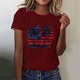 thumbnail image 2 of successthop Independence Day Clothes Women Flags USA Birthday T Shirt Casual Shirts Crewneck Short Sleeve Tops Red L, 2 of 4