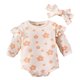 thumbnail image 1 of Gibobby Mamelucos para bebe niña con estampado de flores de manga larga para niñas pequeñas, mono recién nacido con diademas para niños, ropa(Beige, 6-12 Meses), 1 of 5