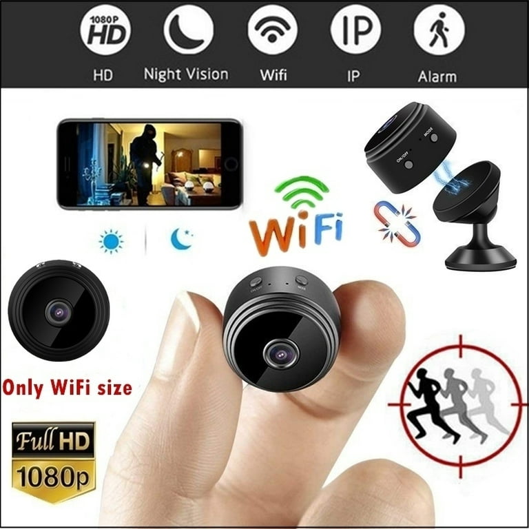 None Brand Mini Camera HD 1080P Wireless WiFi Smart Home Security Spy  Camera, with DVR Night Vision, App Control, Suitable for Car Home Outdoor  Indoor Security Nanny Camera : : High-Tech