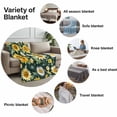 thumbnail image 6 of Throw Blanket for Couch Sunflower Daisy Soft Fleece Flannel Blankets Cozy Lightweight Blanket for Home Sofa Living Room Watercolor Flower Bed Throws 30" x 40", 6 of 9