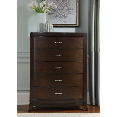 Bowery Hill 5 Drawer Chest In Dark Truffle Walmart Com
