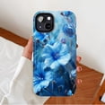 thumbnail image 2 of Blue Floral Women's iPhone Case - Soft Silicone Gel Shockproof Phone Cover for Women, Durable Anti-Slip Protective Case for iPhone 11/12/13/14/15/16 (Pro Max/Plus), 2 of 9