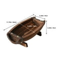 thumbnail image 2 of OULII plant pot Wood Half Barrel Planter Robust Wood 1Set Vintage Patio Decor, 2 of 8