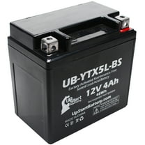 UpStart Battery Replacement 2012 KTM XC-F 350CC Factory Activated, Maintenance Free, Motorcycle Battery - 12V, 4Ah, UB-YTX5L-BS