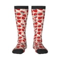 thumbnail image 1 of Fotbe Red Strawberry Calcetas Divertidas Estampadas para Hombre y Mujer, Calcetas de Algodón hasta la Rodilla para Caminar, Correr, Enfermería y Embarazo, 1 of 6