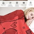 thumbnail image 3 of Shiartex Red Hearts Throw Blanket Soft Warm Flannel Blanket for Girls Women Valentines Day Gifts Blankets for Girlfriend Boyfriend Wife Birthday Decorations Couch Sofa Bed Home 50x60in, 3 of 6