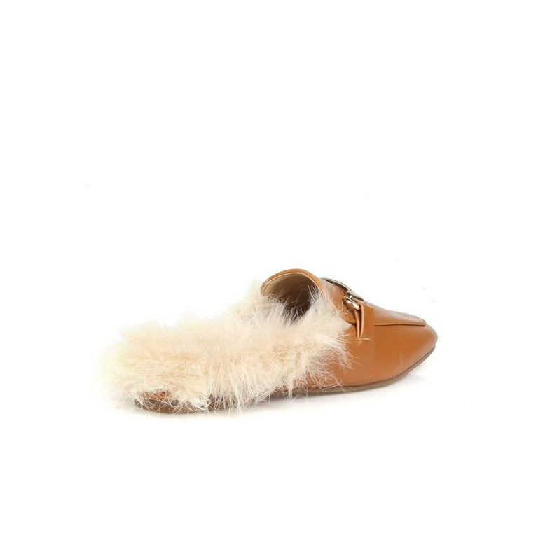 Fur mules womens clearance