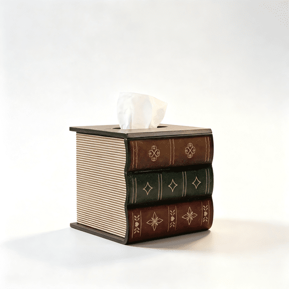 Wooden Tissue Box Cover Square, Retro Antique Finish Decorative Holder, Napkin Dispenser for Home Bathroom Kitchen Living Room Office Car