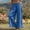 Blue, variant on LEBONYARD Womens Pants with Pockets,Women's Casual Loose Linen Solid Color Casual Trousers Coffee S