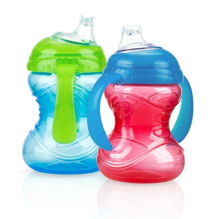 Nuby Clik-It Soft Spout Trainer Sippy Cup - 2 pack, Colors May Vary