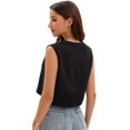 thumbnail image 4 of DARING DIVA Stylish Loose Fit Women's Top with Crew Neck Design M Black, 4 of 7