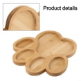 thumbnail image 4 of Wooden Serving Tray Snack Plate, Natural Wood Food Tray Cheese Dessert Serving Board, Decorative Kitchen Tray Organizer, Appetizer Fruit Display Plate Durable Reusable Tableware, 4 of 7