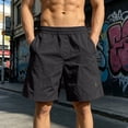 thumbnail image 2 of ZRGHAOYLQ Mens Casual Shorts 7 Inch Elastic Waist Shorts Straight Leg Loose Fit Shorts Breathable Lightweight Summer Leisure Shorts with Pockets, 2 of 7