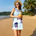 thumbnail image 3 of Lsque Sanrio Pattern Summer Dresses for Women – Sleeveless T-Shirt Swing Sundress, Perfect for the Beach and Casual Days, 3 of 6