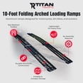 thumbnail image 2 of Titan Ramps 2-Pack 10 ft Folding Aluminum ATV Arched Loading Ramp, 1200 lb Capacity, Black, 2 of 10