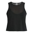 thumbnail image 5 of No Boundaries Women's Sparkle Mesh Coverup Tank Top, Sizes XXS-XXL, 5 of 5
