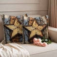 thumbnail image 2 of Stars Art Rustic Pillow Covers 2 Pack Independence Day Patriotic Pillowcase Waterproof Outdoor Throw Pillow Cover for Patio Garden Square Cushion 20”x20”, 2 of 9