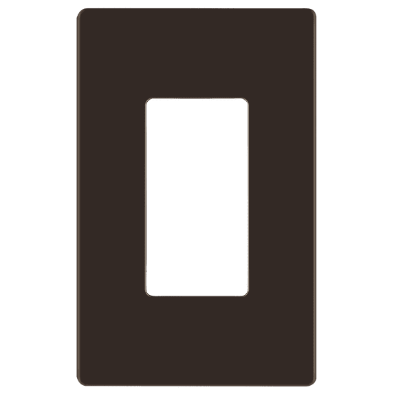 ENERLITES Reve Collection Luxury Decorator Switch Cover, Screwless Wall Plate, Matte Finish, Mid-Size 1-Gang, Unbreakable Polycarbonate Thermoplastic, Brown