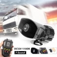 thumbnail image 2 of Car Horn Loud Multi -function Speakers Police Police Reporter History Emergency Motorcycle 12V 100W Multi -color And Clarkson Horn, 2 of 7