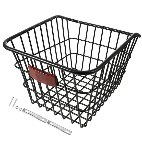 KAKOWELY Bike Back Basket Carbon Steel Rear Basket Cycling Accessory 1Pack