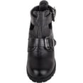 thumbnail image 2 of ABSOLUTE FOOTWEAR Childrens Kids Juniors Girls Slip On Buckled Faux Leather Heeled School College Formal Smart Shoes - Black - US Child 3, 2 of 7
