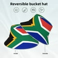 thumbnail image 5 of South African Flag Bucket Hat With Reflective Stripe For Men Women Reversible Outdoor Travel Hiking Beach Caps, 5 of 7