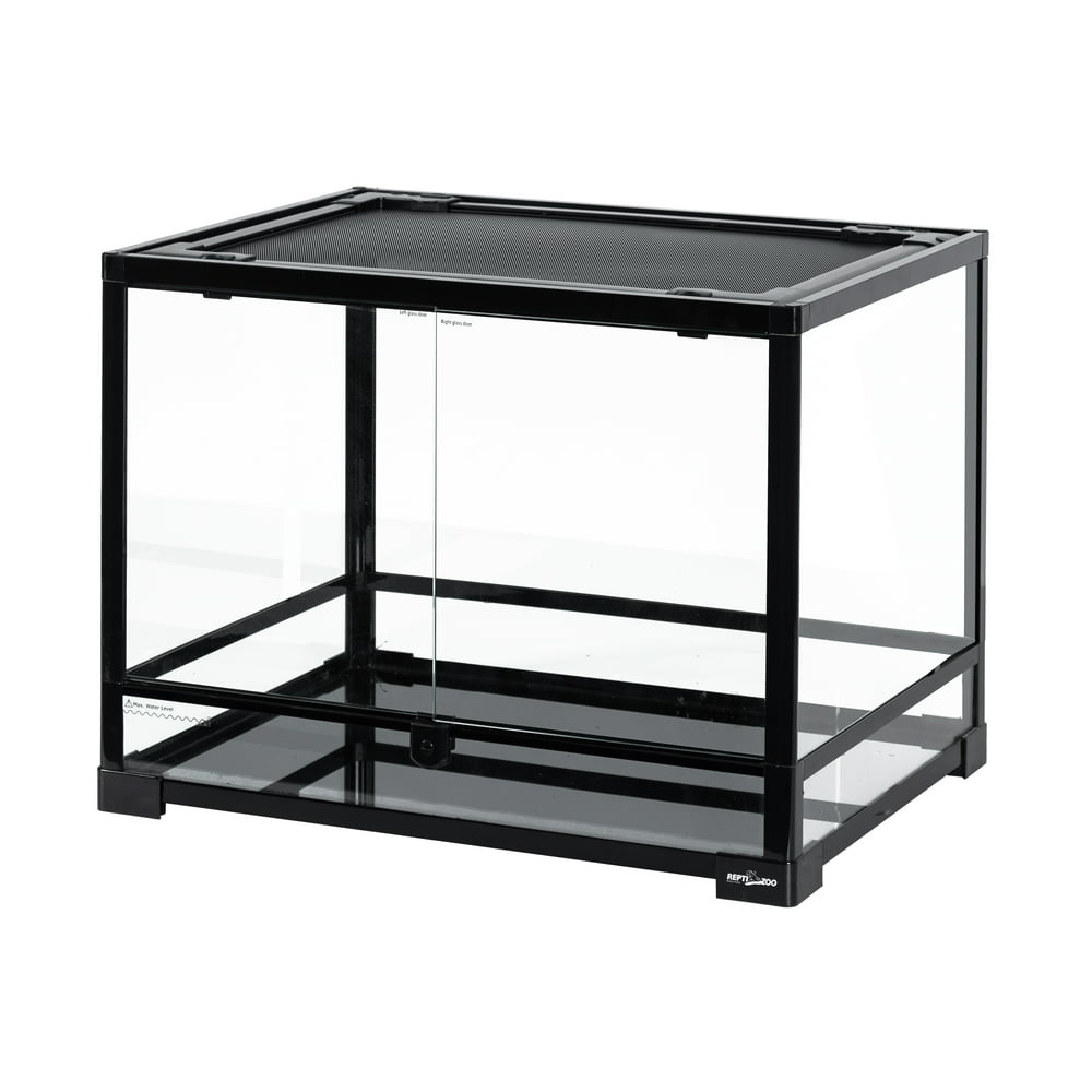 REPTIZOO 34 Gallon Large Reptile Glass Terrarium Tank , Double Hinge