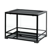 REPTI-ZOO 32 Gallon Large Reptile Glass Terrarium Tank,Double Hinge Door with Screen Ventilation Reptile Terrarium 23.6 x 17.7 x 17.7(Knock-Down)