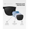 thumbnail image 4 of Anteojos de sol WearMe Pro polarizados con frente plano y forma cuadrada estrecha para hombre, 4 of 9