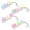 Colorful D(4PCS), variant on 4Pcs Keyboard Fidget Toy, Mechanical Clicker Stress Relief Keychain, Keyboard Keychain Fidget Clicker, Stress Relief Fidget Gifts for Adults and Teens