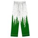 thumbnail image 4 of Puntoco Conjunto De Pijama De Pantalones Y tops Casuales De Manga Larga Con Estampado Navideño Para Mujer (1 top + 1 Pantalón) Conjunto De Solapa De Manga Larga Verde L, 4 of 4