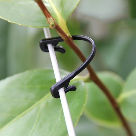 100 Pcs Plant Clips Ties Plant Support Staking Clips Garden Tomato Flower Vine Clips Loop Lever Plant Fixed Lashing Tied Buckle Gripper Clips for Supporting Stems,Vines Grow Upright