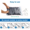 thumbnail image 4 of LAICAIW 24 Pack Travel Space Saver Bags Vacuum Storage, with Sizes Medium to Large, Sealer Bag Roll-up Compression Storage No Vacuum Needed and Packing Organizers for Travel, comforters, blankets, a, 4 of 6