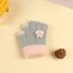thumbnail image 1 of Guantes para niños, cálidos, de invierno, con forro polar, gruesos, de cinco dedos, multidedos, para niñas, de dedos completos, resistentes al frío, 1 of 6