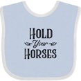 thumbnail image 3 of Inktastic Hold Your Horses Boys or Girls Baby Bib, 3 of 4