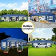 thumbnail image 3 of HOTEEL 10x30 Pop up Canopy Tent with 8 Sidewalls, Outdoor Wedding Event Tents for Parties Backyard, Instant Carport,Sun Shelter Gazebo,Blue, 3 of 9