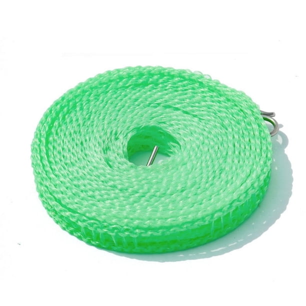 Zhuge Tendedero al aire libre, material sólido, adecuado para terrazas, patios, 8 metros, 1 pieza, verde