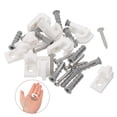 thumbnail image 1 of SOPOTUTU 15Pcs Screw in White Plastic Hooks for Outdoor LED String Lights and Holiday Decorations, 1 of 7