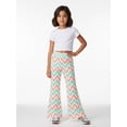 thumbnail image 3 of Girls Smart Wide Leg Trousers Comfort-Fit Bell Bottoms Casual Comfortable Pants for Youth Girls Age 4-12 Weekend Outfit, 3 of 6