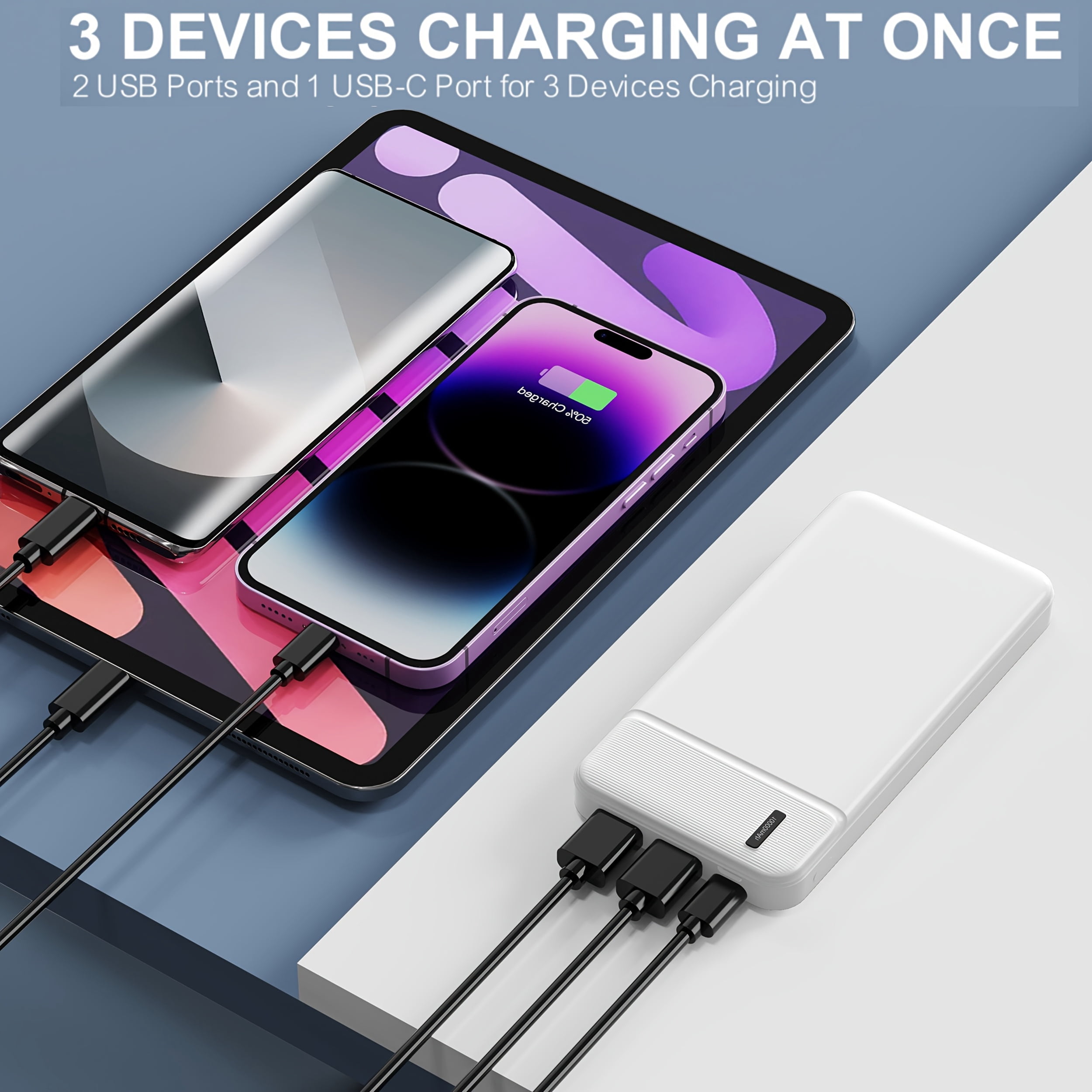 Power Bank Portable Charger PD 22.5W 10000mAh With USB-C Input/Output, Battery Pack For Smarphones, Tablets, Heated Clothes., Etc, Gifts For Men Women