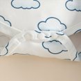 thumbnail image 4 of masbird Infant Baby Girl Fall Winter Outfit Long Sleeve Romper Bow Print Pants Headband Set 3pcs Newborn Girl Outfits,Sky Blue,12-18 M, 4 of 9