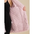 thumbnail image 5 of INSPIRE CHIC Women's Faux Fur Coat Fluffy Long Sleeve Lapel Winter Outerwear Coat XL Pink, 5 of 6