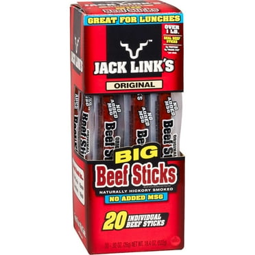 Jack Link's Big Beef Jerky Stick, Original, 0.92 oz, 20-count