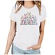 thumbnail image 1 of Mujeres Manga Corta de Verano Tops Día de San Valentín Impreso Cuello Redondo, Camisa de Moda Casual Blusa, 1 of 6